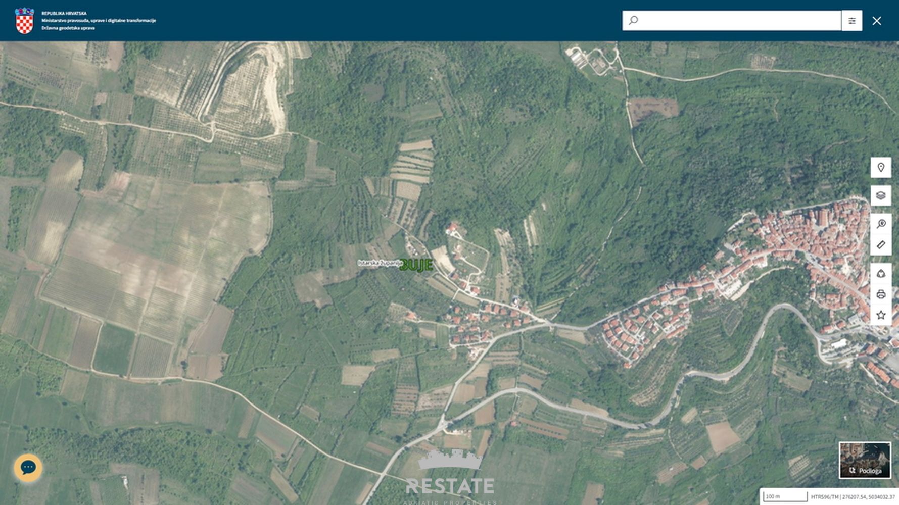 zazidljiva parcela, s toskanskim pogledom — UL. SV. SEBASTIJANA bb